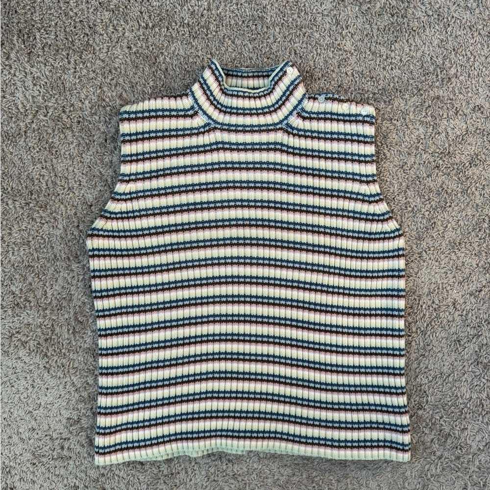 Jones Wear Sport- Size XL - CABLE KNIT PULLOVER SWEATER VEST - Pastel Colors